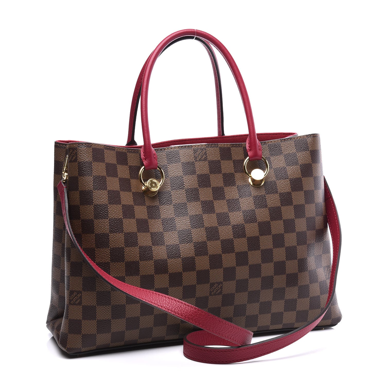 Louis Vuitton Damier Ebene LV Riverside Lie De Vin 2 of 11