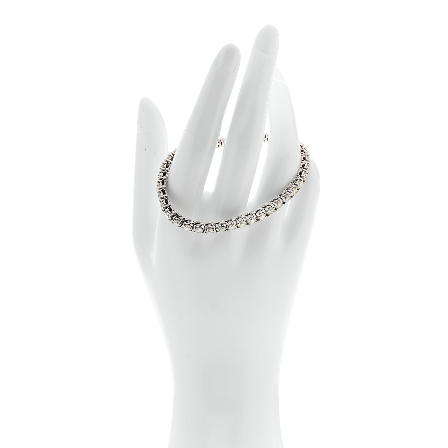 14K White Gold Diamond 7.42ctw Tennis Bracelet