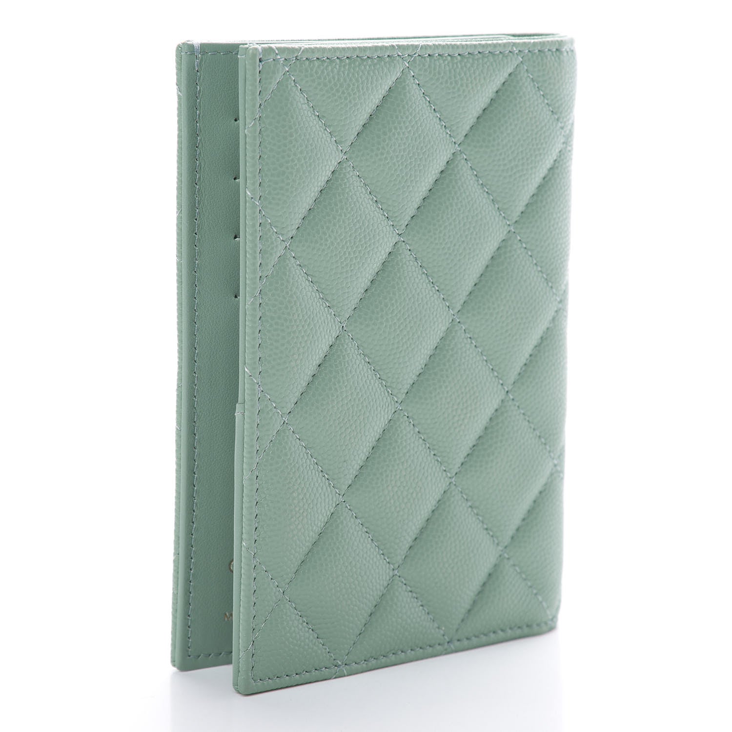 Chanel Caviar Quilted Passport Holder Green 3 of 8