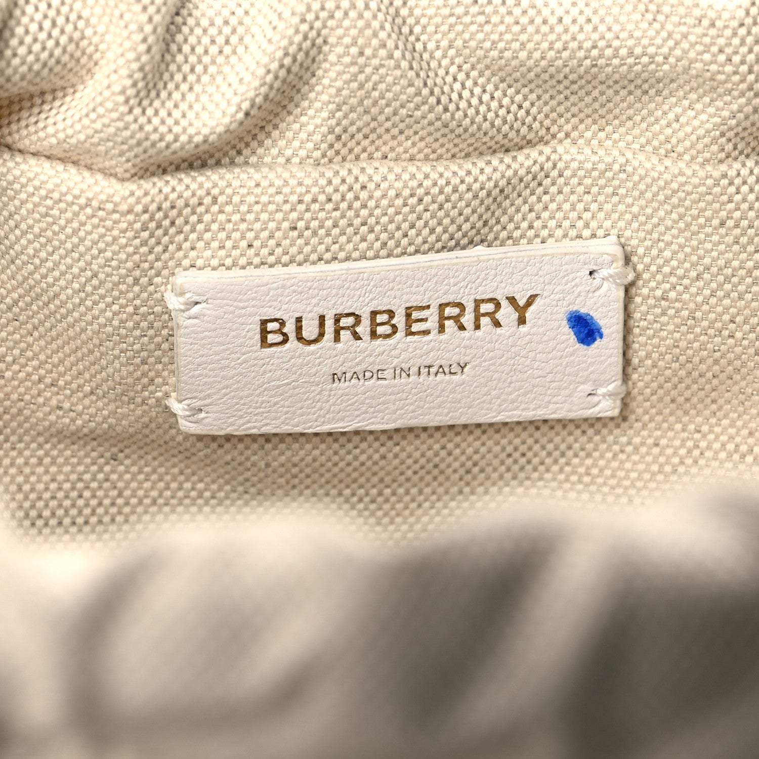 Burberry Canvas Calfskin Laser Cut Drawstring Bucket Bag Black 5 of 9