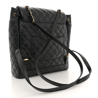 Chanel Lambskin Quilted Large Urban Spirit Backpack Black 2 of 10