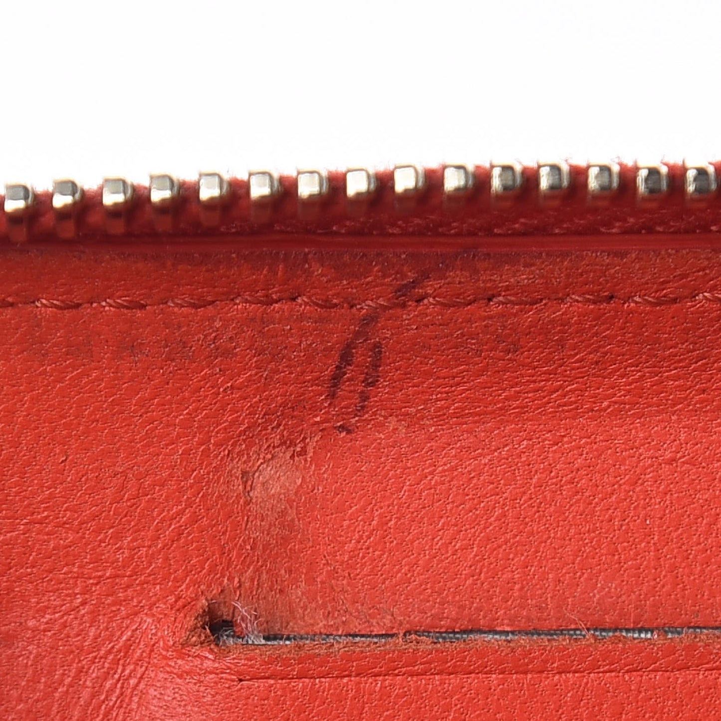 Lambskin Quilted Small Zip Around Wallet Red