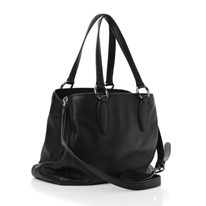 Miu Miu Vitello Phenix Shopping Tote Black 2 of 7