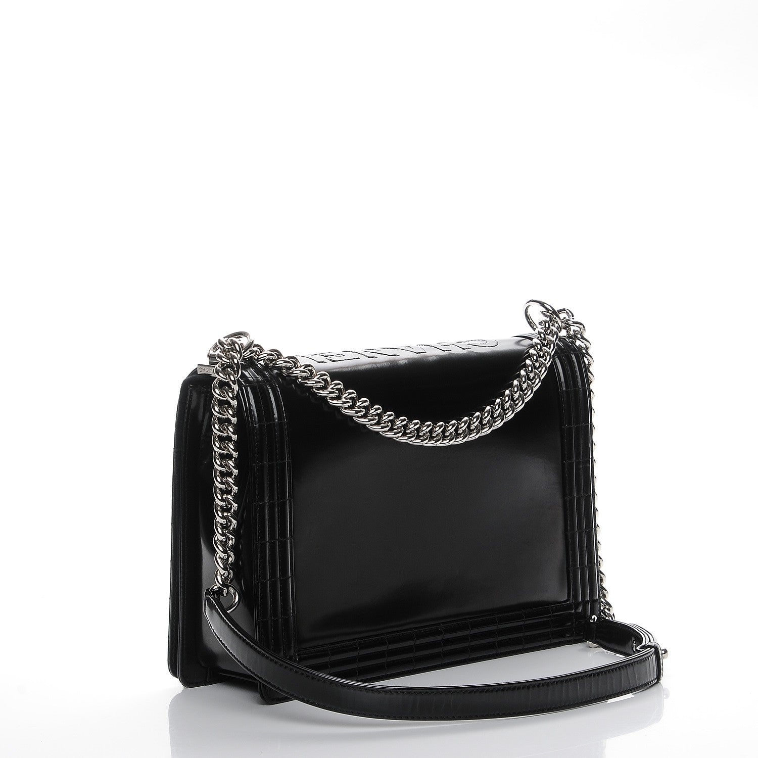 Chanel Glazed Calfskin Large Boy Flap Black 3 of 9