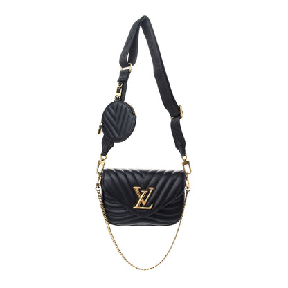 Louis Vuitton Calfskin New Wave Multi Pochette Black 1 of 8