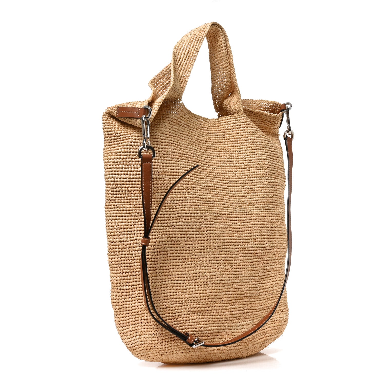 Loewe Raffia Paula's Ibiza Slit Tote Bag Natural Tan 3 of 11