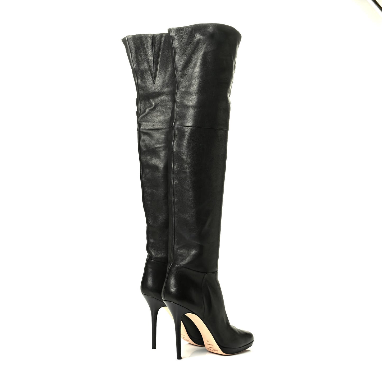Calfskin April Over The Knee Boots 41 Black