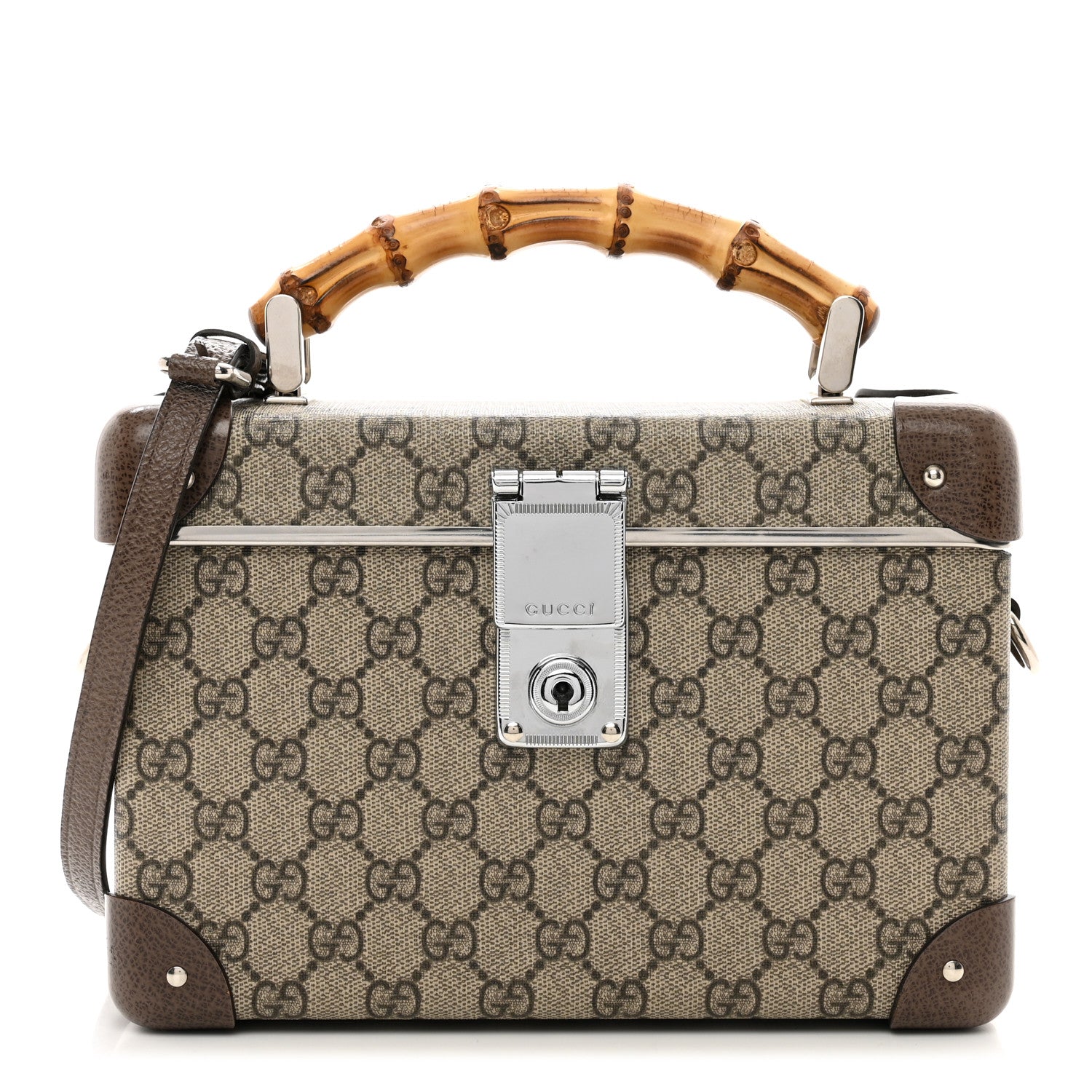Gucci GG Supreme Monogram Globe-Trotter Beauty Case Brown 1 of 11