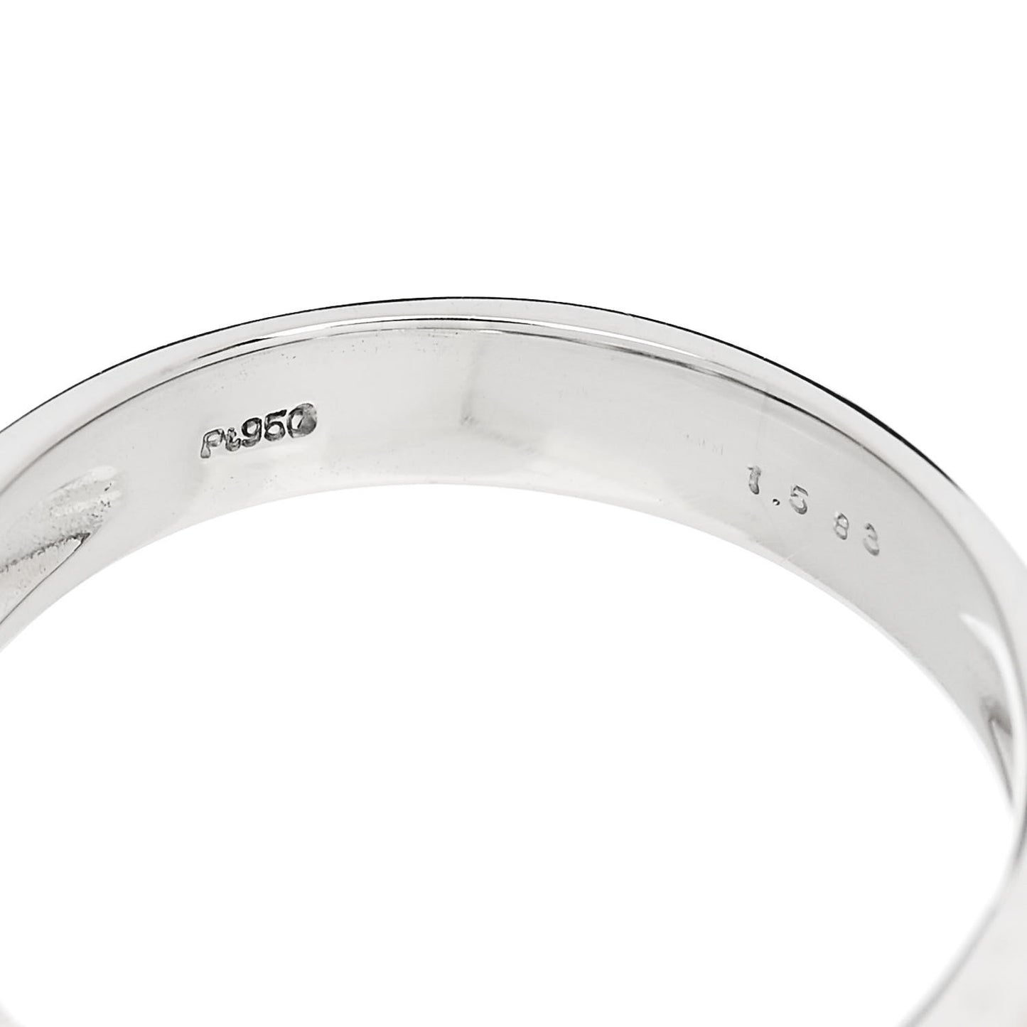 Platinum Diamond 1.58ct Half Eternity Band Ring  53 6.25