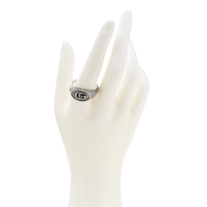 Gucci Sterling Silver GG Marmont Signet Ring 65 11.25 2 of 6