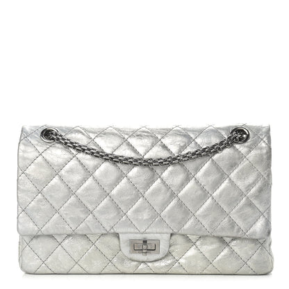 Chanel Metallic Aged Calfskin Quilted 2.55 Reissue 226 Flap Silver 1 of 15