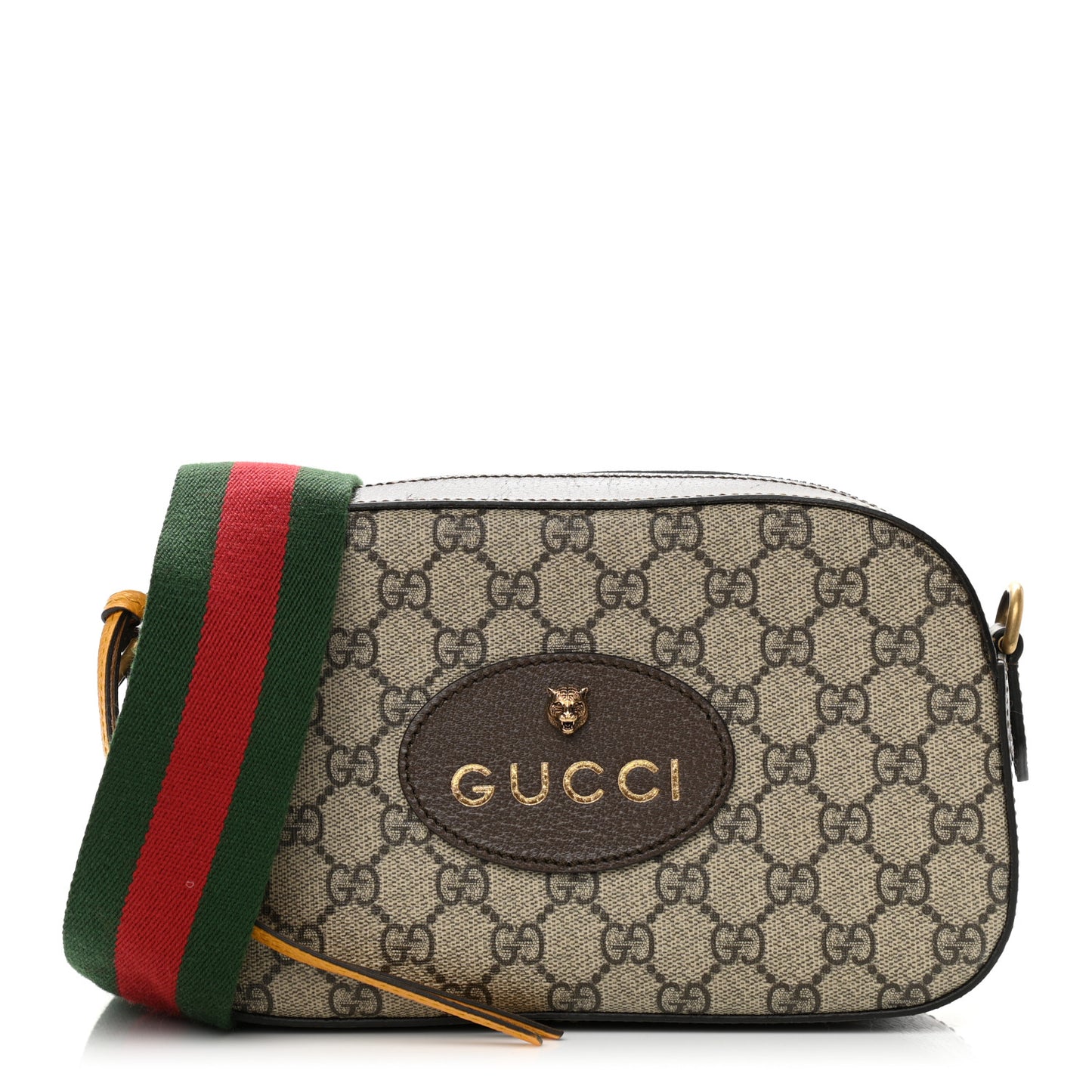 GG Supreme Monogram Web Neo Vintage Shoulder Bag Beige New Acero Crop