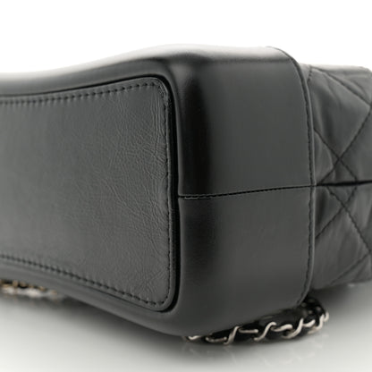 Chanel Aged Calfskin Quilted Small Gabrielle Backpack Black 10 of 11
