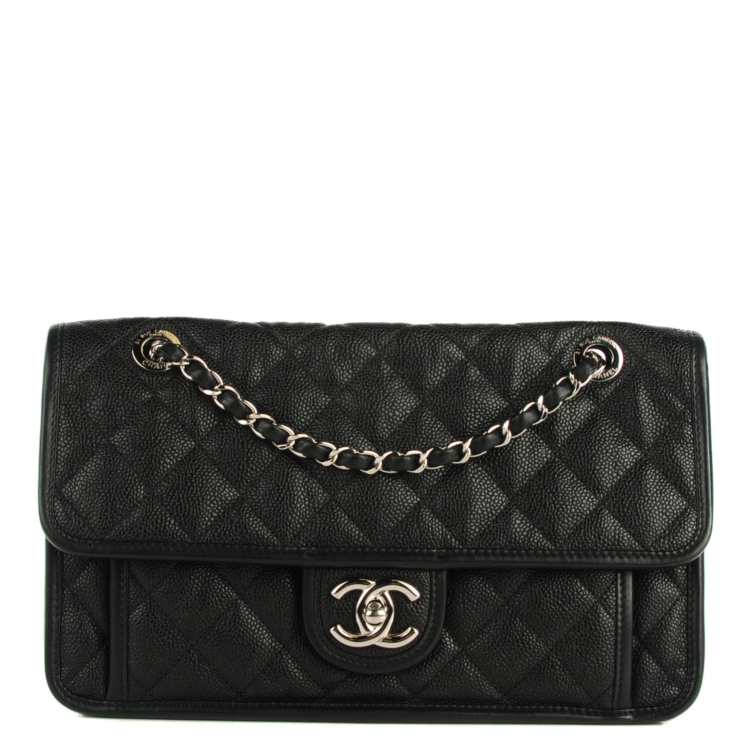 Chanel Caviar Quilted Medium French Riviera Flap Black 1 of 10