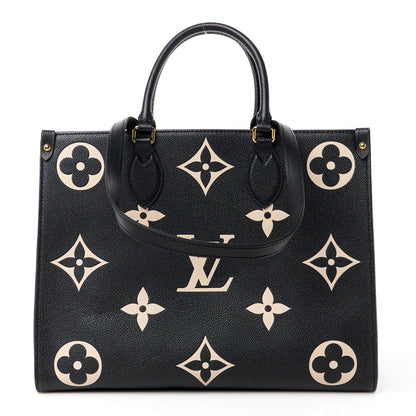 Louis Vuitton Empreinte Monogram Giant Onthego MM Black Beige 1 of 11