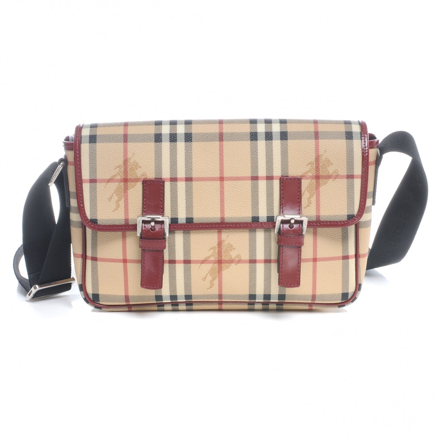 Burberry House Check Small Messenger Red 1 of 7
