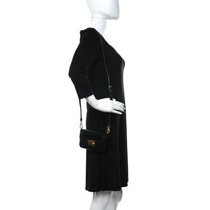 Prada Saffiano Lux Sound Crossbody Bag Black 2 of 14