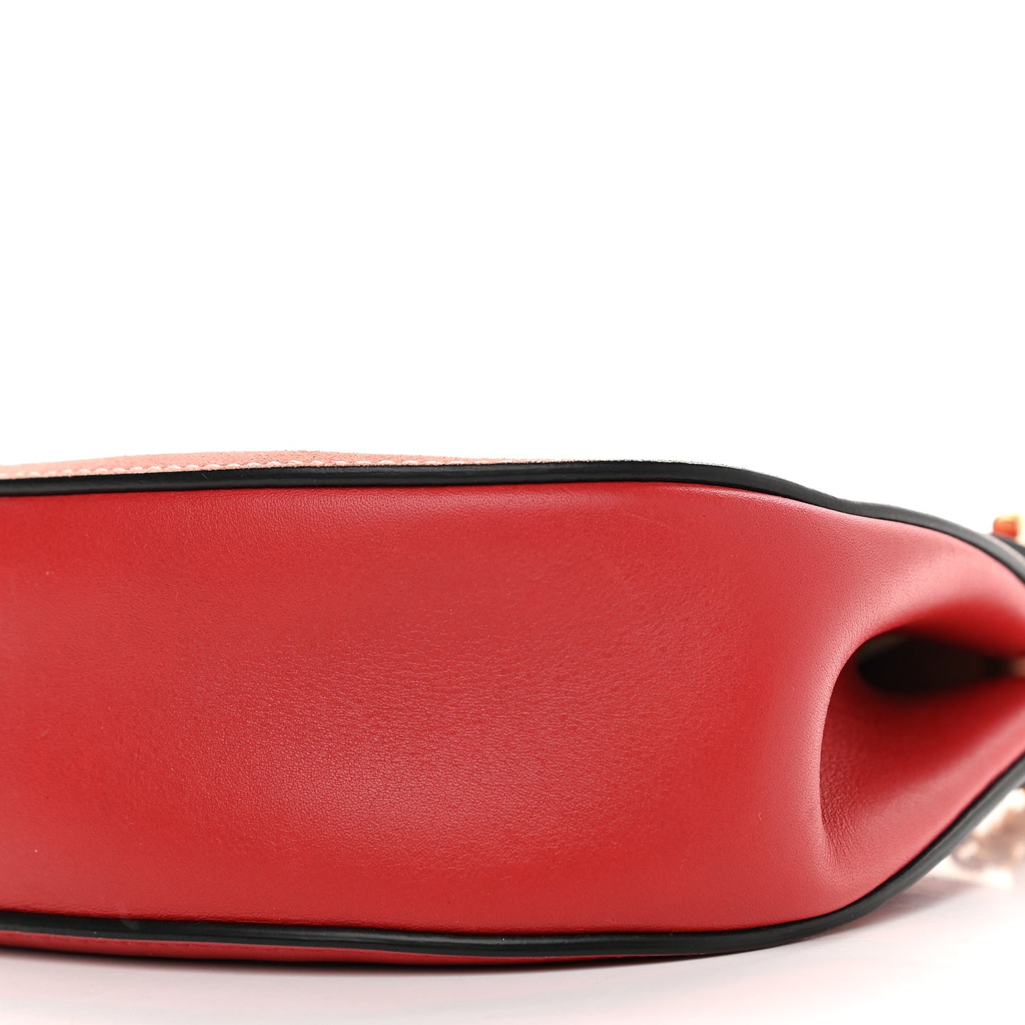 Lambskin Suede Calfskin Mini Drew Shoulder Bag Poppy