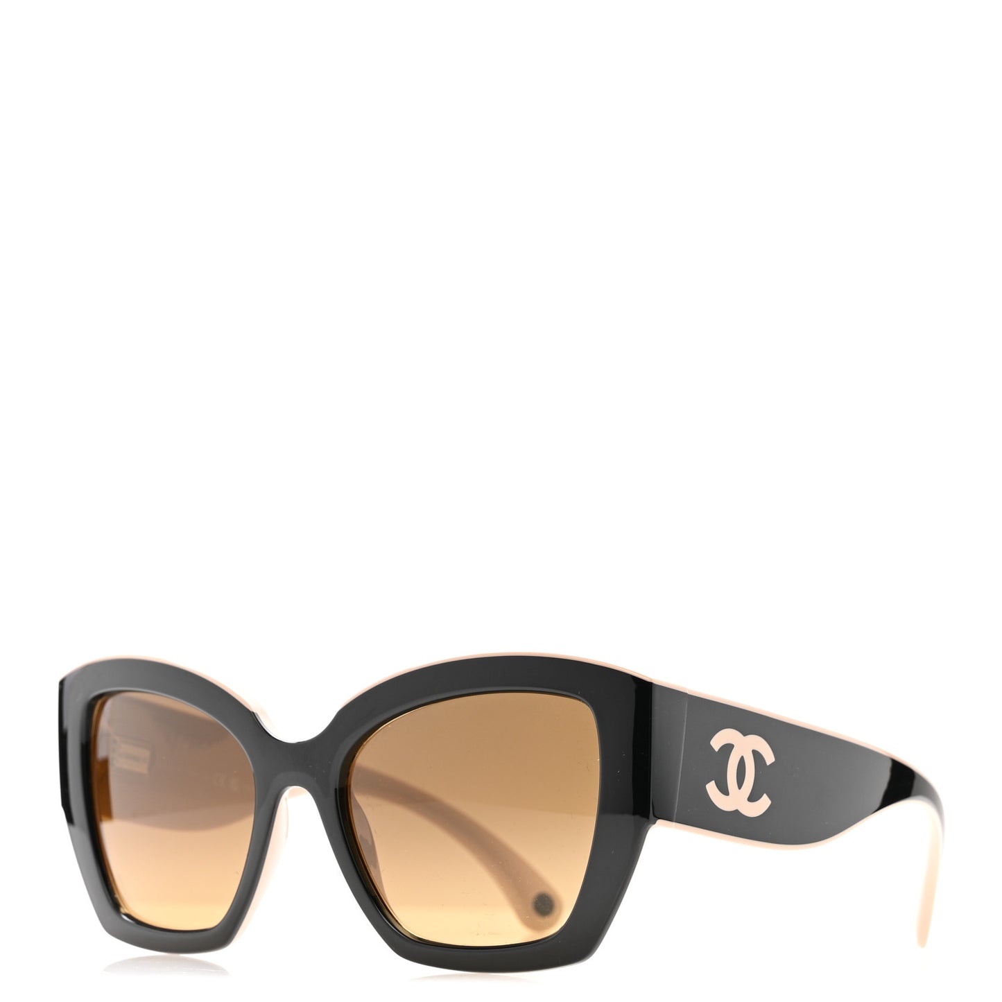 Acetate Square Sunglasses 6058 Black Beige