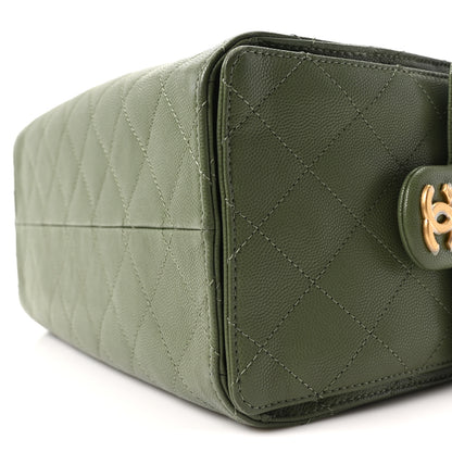 Chanel Caviar Quilted Small Chanel 25 Handbag Khaki 10 of 10