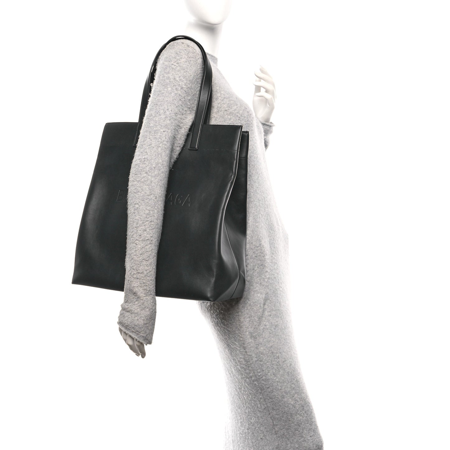 Soft Smooth Calfskin North South Duty Free Tote Black