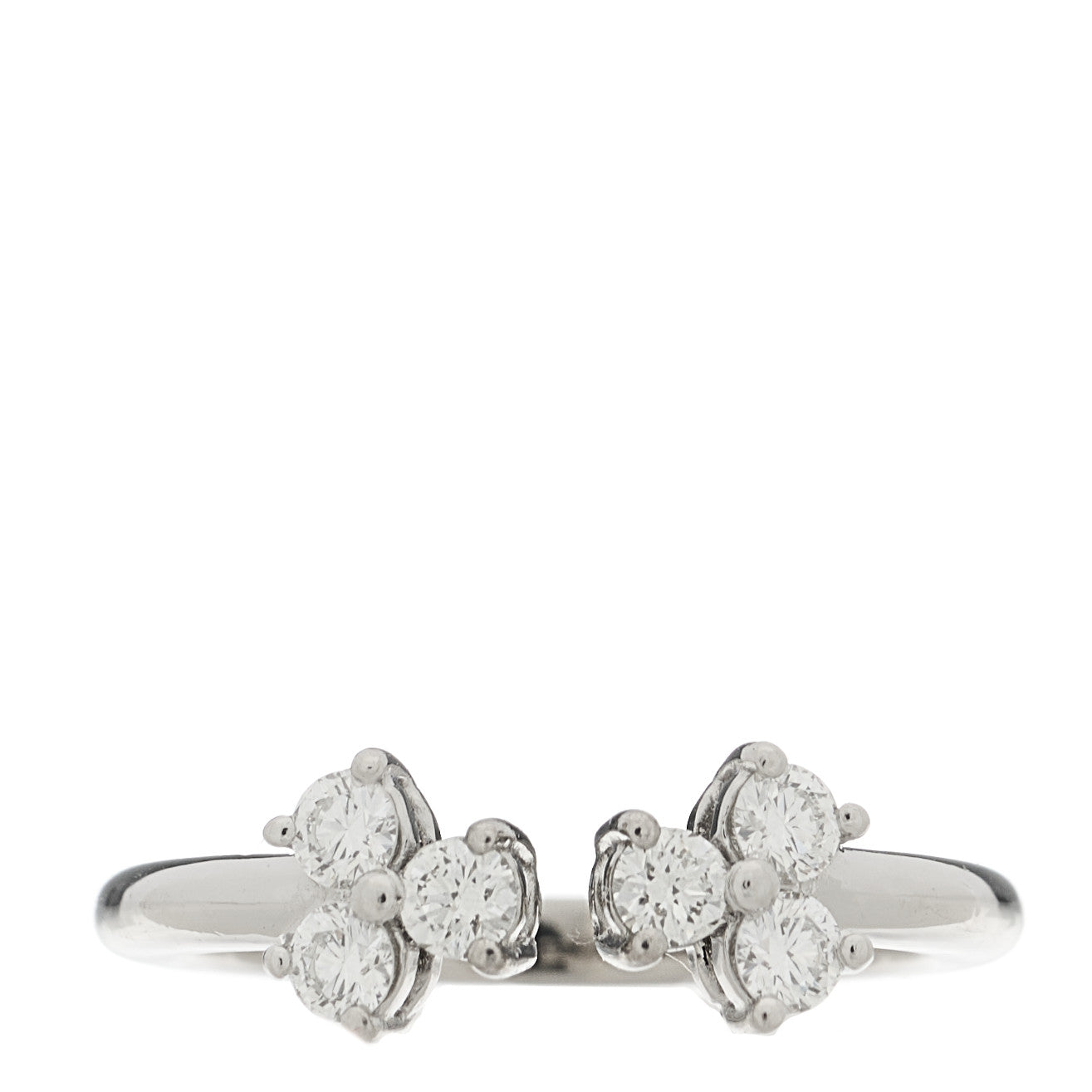 Tiffany Platinum Diamond Aria Open Ring 45 3.25 1 of 6