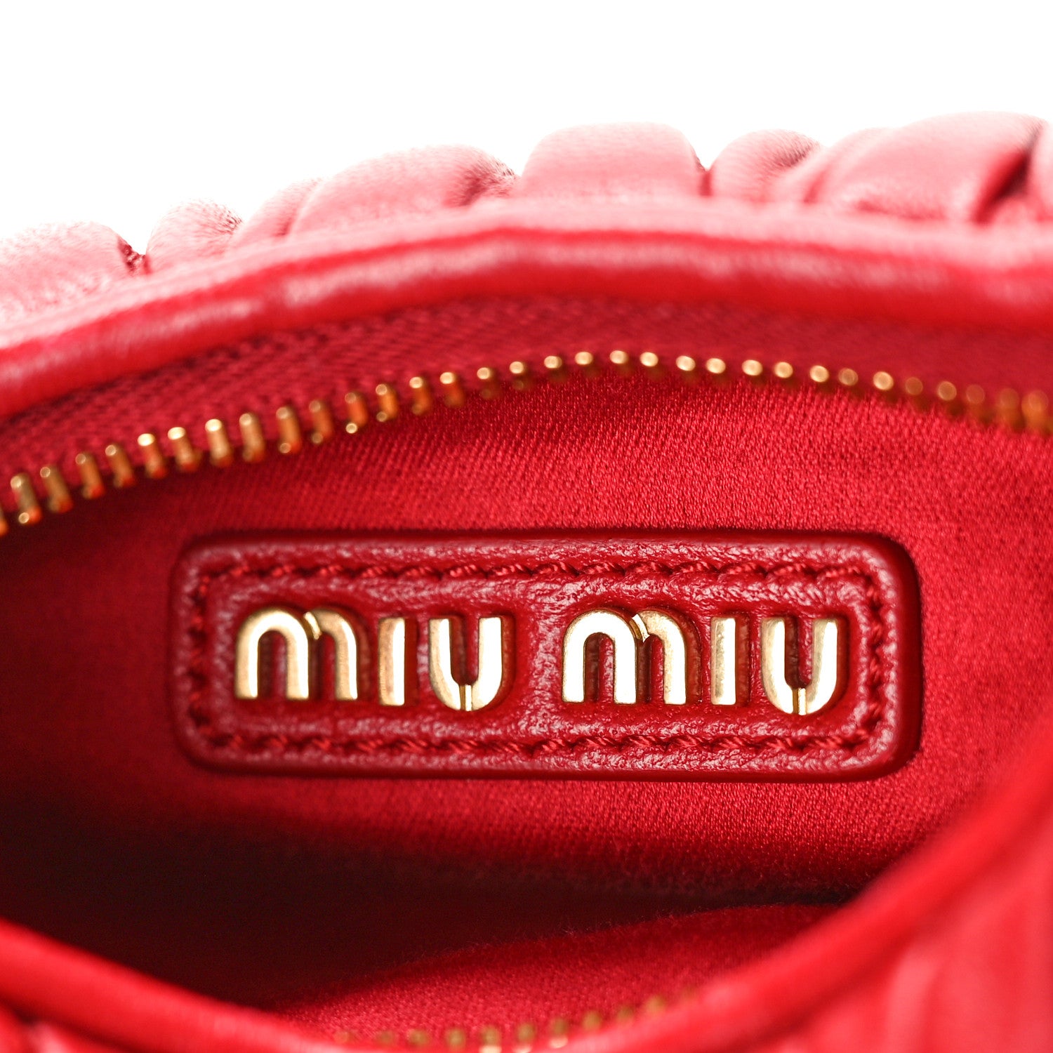 Miu Miu Nappa Matelasse Mini Wander Hobo Fuoco 6 of 10