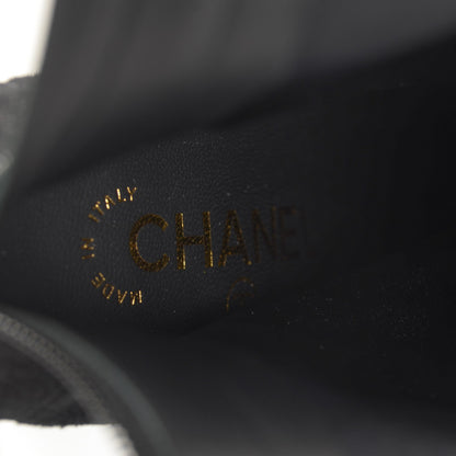Chanel Suede Lambskin Tall Zip Boots 39 Black 8 of 8