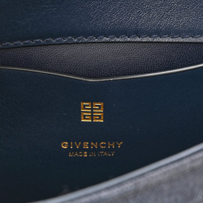 Givenchy x Chito Graffiti Effect Canvas Leather Small 4G Shoulder Bag Steel Blue 6 of 9