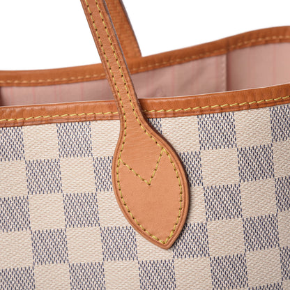 Louis Vuitton Damier Azur Neverfull MM Rose Ballerine 15 of 23
