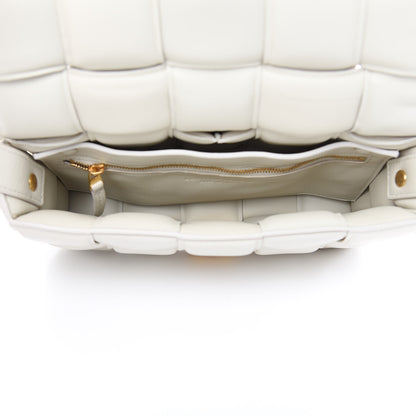 Bottega Veneta Paper Calfskin Maxi Intreccio Padded Cassette Crossbody Bag White 5 of 13