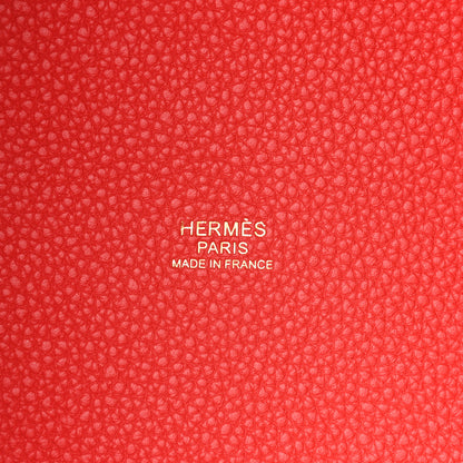 Hermes Taurillon Clemence Picotin Lock 18 PM Rouge de Coeur 6 of 11