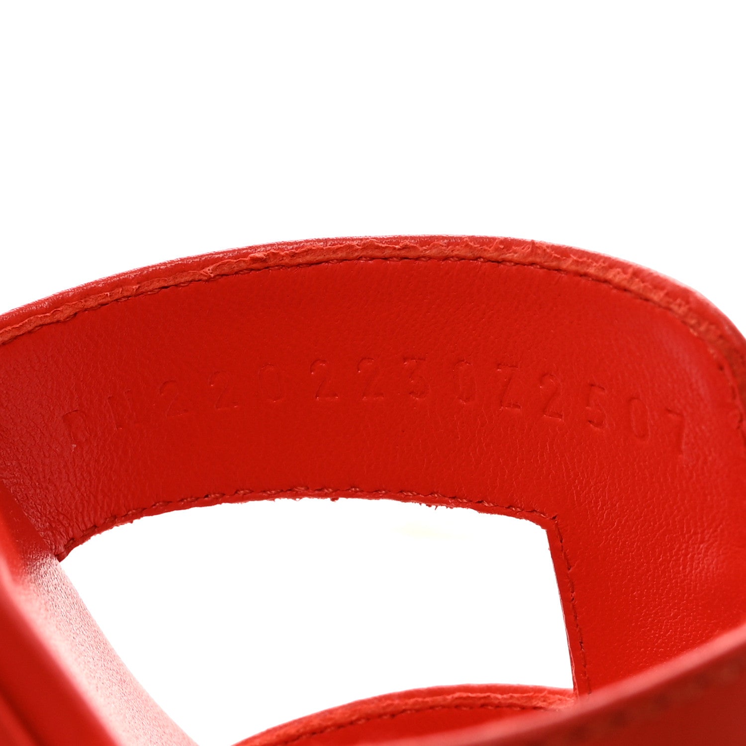 Hermes Box Calfskin Oran Sandals 37 Rouge Grenadine 9 of 10