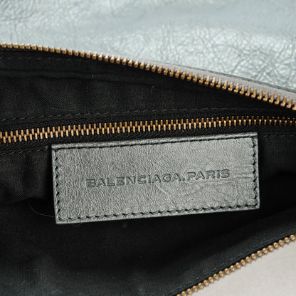 Balenciaga Agneau Classic Hardware Flat Handle Clutch Gris Tarmac 6 of 7