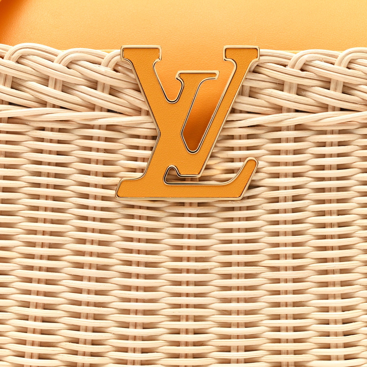 Louis Vuitton Rattan Calfskin Capucines BB Golden Yellow 8 of 12