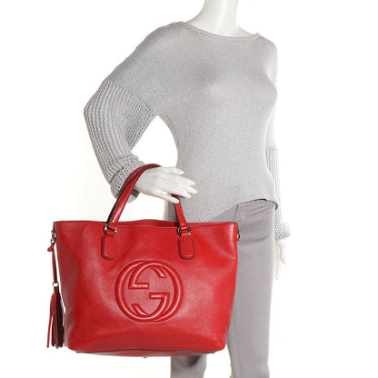 Gucci Cellarius Calfskin Large Soho Working Tote Tabasco 2 of 9