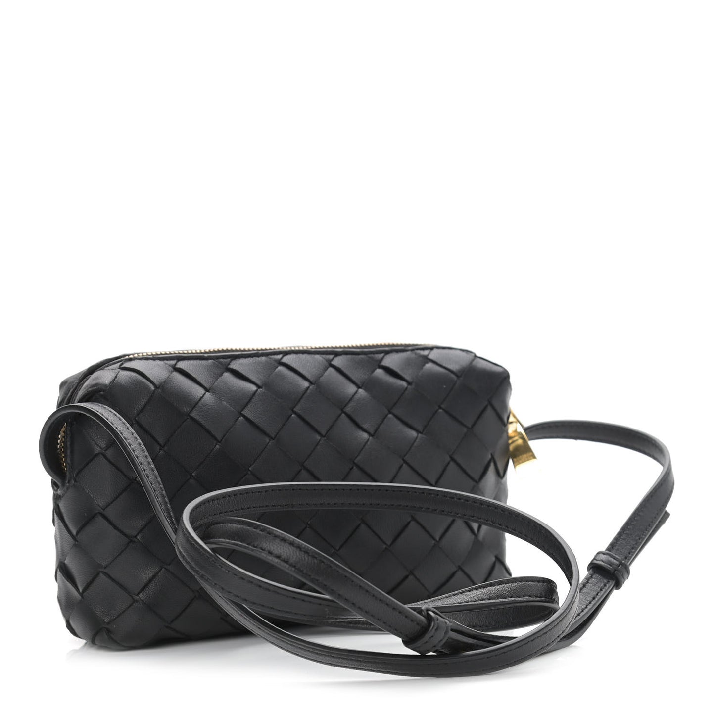 Nappa Intrecciato Mini Crossbody Black