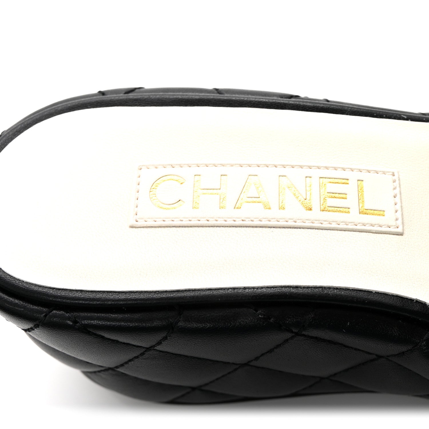 Chanel Lambskin Quilted Camelia CC Wedge Sandal Mules 38.5 Black 8 of 10