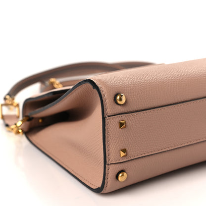 Valentino Garavani Grainy Calfskin Small VSling Top Handle Bag Poudre 7 of 8