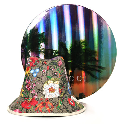 Gucci GG Supreme Monogram Flora Fedora Hat S White 10 of 10