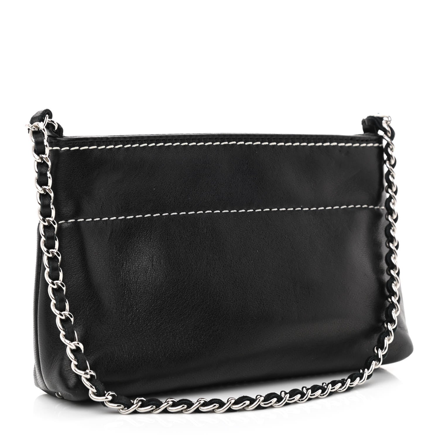 Chanel Lambskin Lax Pochette Black 3 of 10