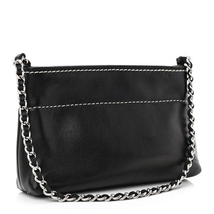 Chanel Lambskin Lax Pochette Black 3 of 10