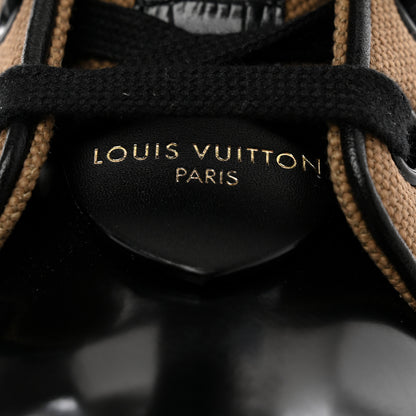 Louis Vuitton Canvas Calfskin Crocodile Embossed Metropolis Flat Ranger Boots 37 Kaki 6 of 9