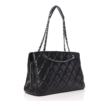 Chanel Caviar Quilted CC Timeless Soft Tote Black 2 of 9
