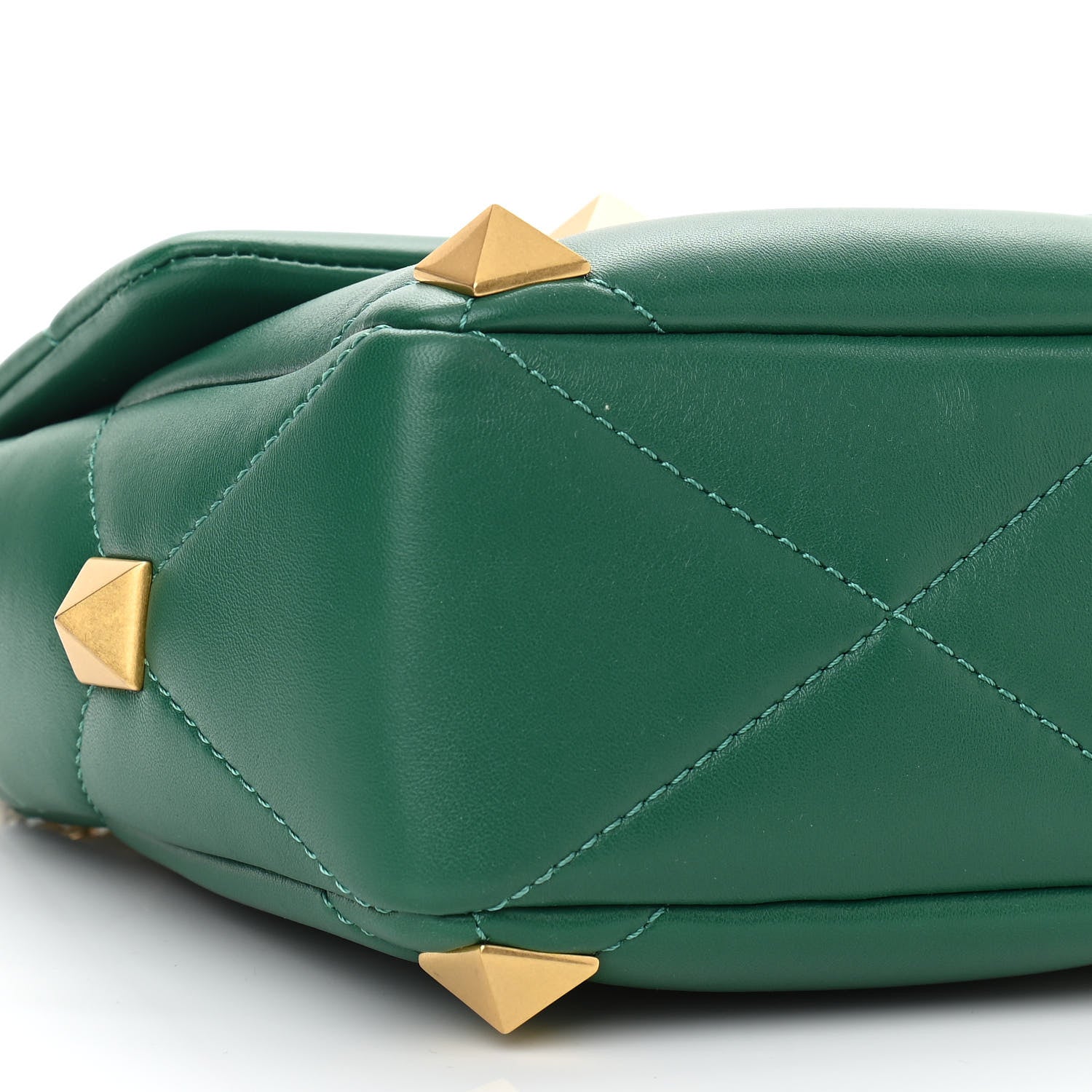 Valentino Garavani Nappa Large Roman Stud Shoulder Bag Jungle 8 of 9
