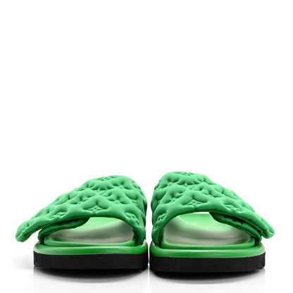 Louis Vuitton Technical Fabric Embossed Monogram Pool Pillow Comfort Mules 39 Green 2 of 8