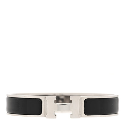 Hermes Enamel Narrow Clic Clac H Bracelet PM Black 1 of 4