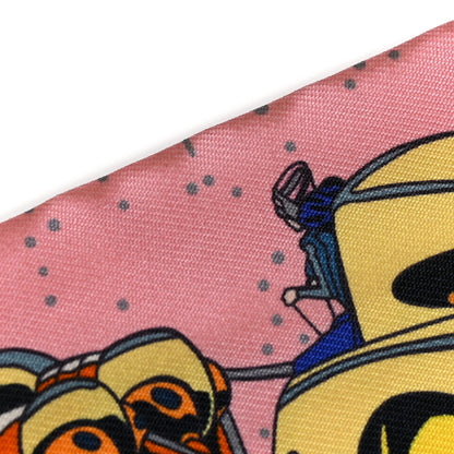 Hermes Silk Space Derby Twilly Rose Bleu Jaune 5 of 5