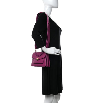 Bulgari Calfskin Serpenti Forever Crossbody Bag Plum 2 of 9