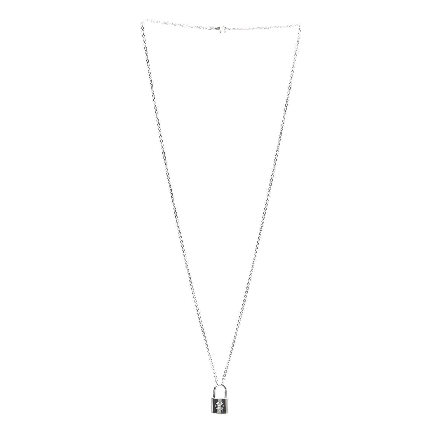 Louis Vuitton Sterling Silver Lockit Necklace 3 of 6